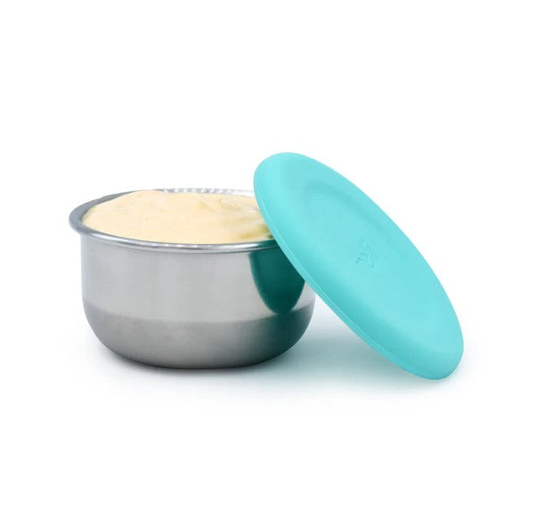 SET 3 RECIPIENTE MINI INOX CU CAPAC SILICON, MELII, BLEU MINT LIME