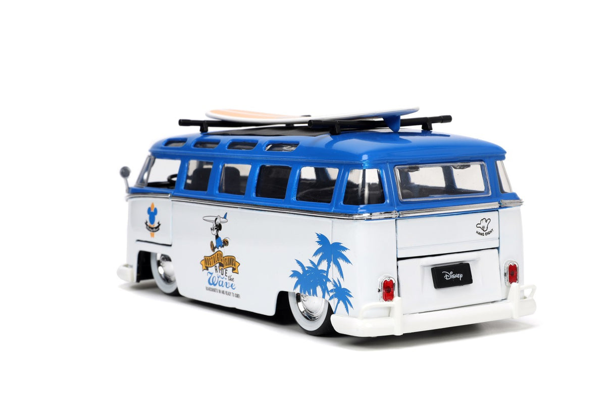 JADA MASINA DIN METAL VOLKSWAGEN T1 BUS SCARA 1 LA 24 SI FIGURINA MICKEY MOUSE