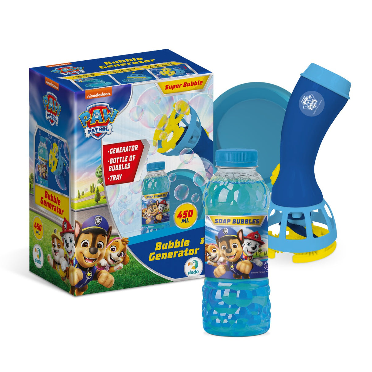 PATRULA CATELUSILOR SET DE BALOANE DE SAPUN CU GENERATOR 450ML