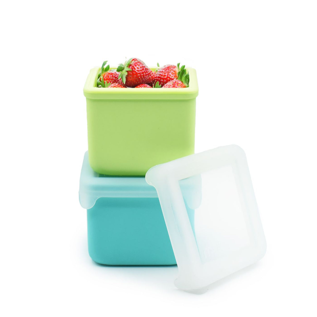 SET 2 RECIPIENTE SILICON, MELII, BLUE LIME