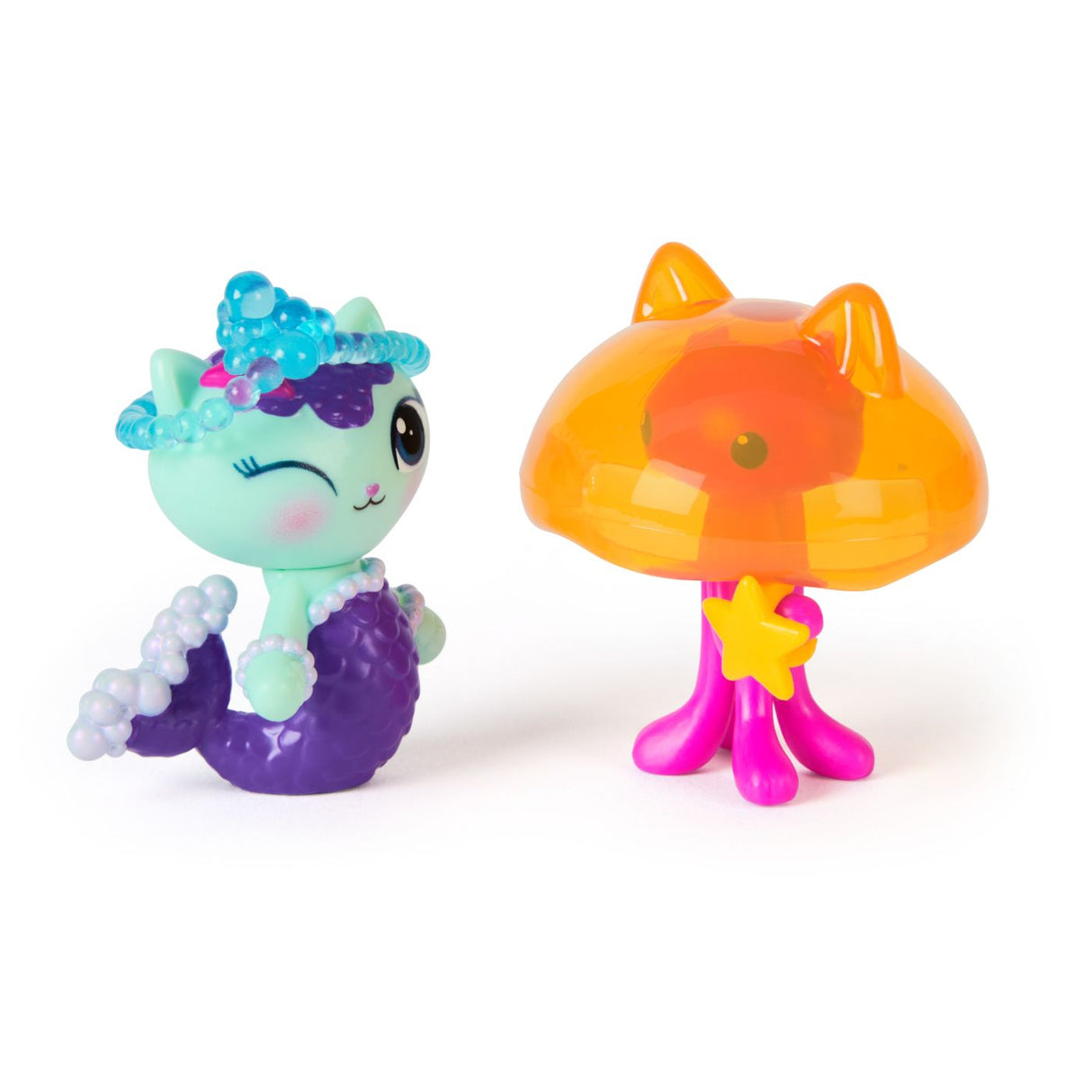 GABBYS DOLLHOUSE FILMUL SET 2 FIGURINE MERCAT SI PISICUTA MEDUZA SI ACCESORII