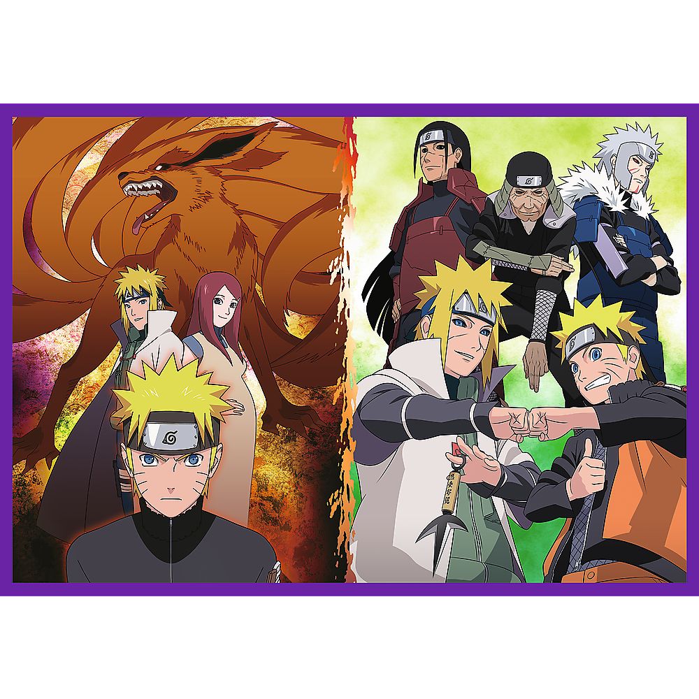 PUZZLE TREFL 4X250 NARUTO SHIPPUDEN AVENTURILE LUI NARUTO UZUMAKI