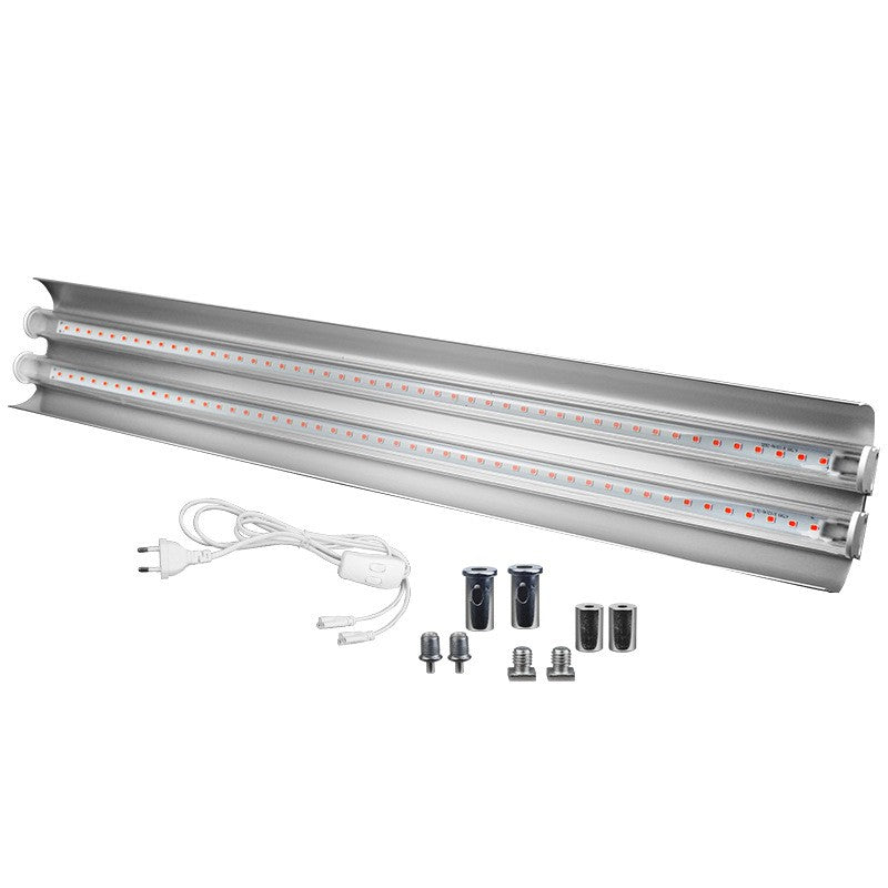 Lampa dubla pentru cresterea plantelor Vivimall, 50 cm, T5, tehnologie LED, nu afecteaza plantele, potrivit pentru intregul ciclu de crestere, multicolor