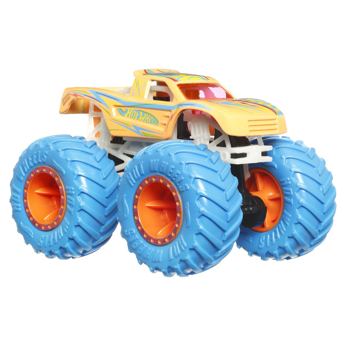 HOT WHEELS MONSTER TRUCK GLOW IN THE DARK MASINUTA PODIUM CRASHER SCARA 1:64