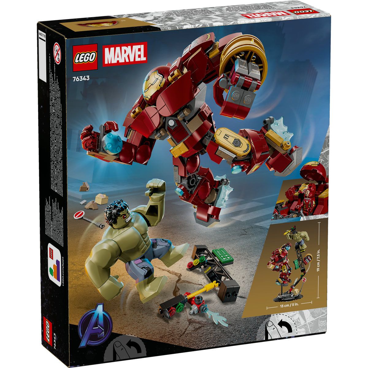 LEGO MARVEL BATALIE MEMORABILA HULKBUSTER VS HULK 76343