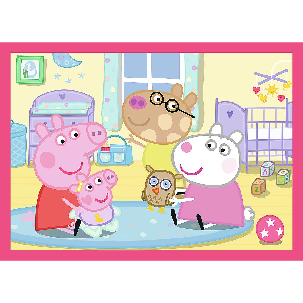 PUZZLE TREFL 4IN1 PEPPA PIG IUBESTE AVENTURILE