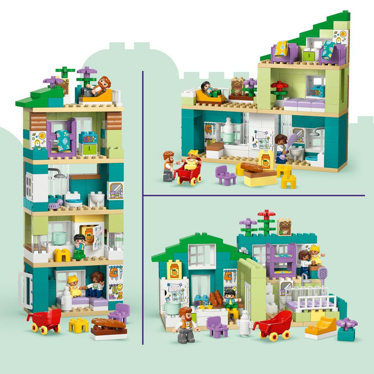 LEGO DUPLO CASA MODERNA DE FAMILIE 3 IN 1 CU FIGURINE 10470