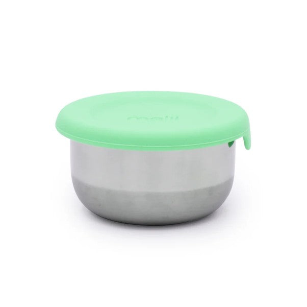 SET 3 RECIPIENTE MINI INOX CU CAPAC SILICON, MELII, BLEU MINT LIME