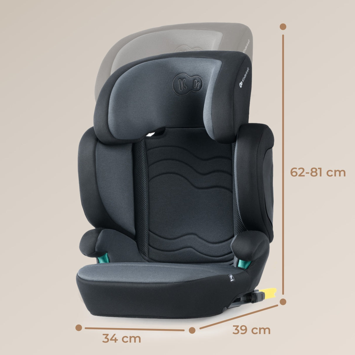 SCAUN AUTO KINDERKRAFT XPAND 2 I-SIZE 100-150 CM, GRAPHITE BLACK