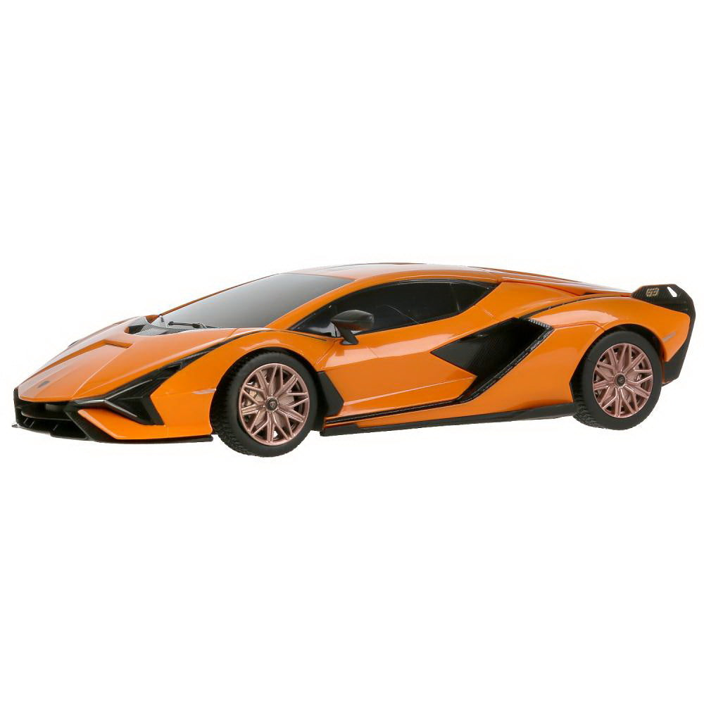 MASINA CU TELECOMANDA LAMBORGHINI SIAN PORTOCALIU CU SCARA 1 LA 24