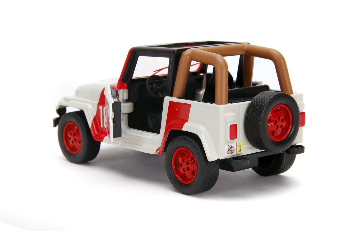 JURASSIK PARK DINO MASINUTA METALICA JEEP WRANGLER SCARA 1:32