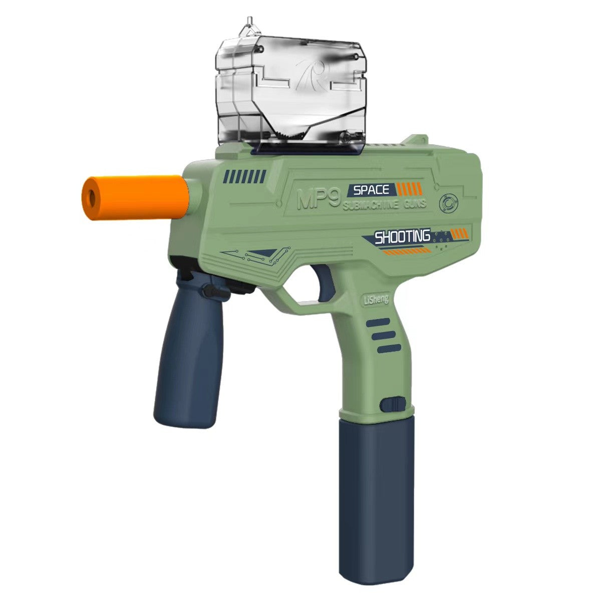 Mitraliera De Jucarie Electrica Cu Bile De Hidrogen De Gel, Gun Bluster, Tragere In Rafala, Varsta Peste 6 Ani, Ochelari De Protectie, 5000 De Bile Incluse, Cablu De Incarcare, Mp9