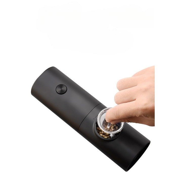 Rasnita Electrica pentru Cafea si Condimente, Vivimall, Cutit de Macinare din Otel Inoxidabil, Incarcare cu Baterii, Optiuni Diferite de Macinare, Usor de Manevrat, 18x5.5cm, Negru - vivimall.ro