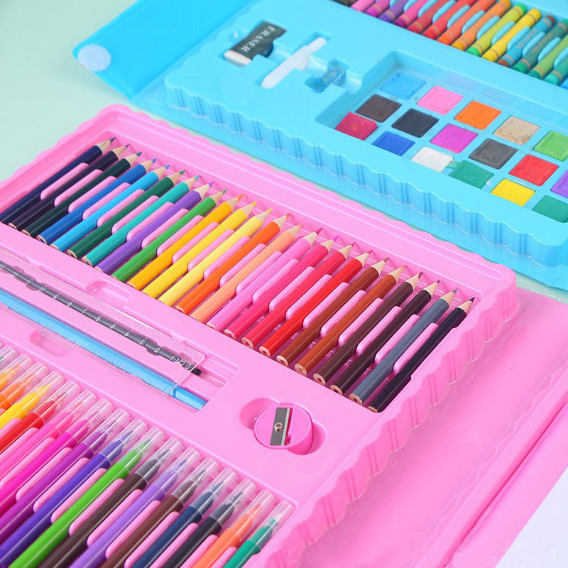 Set 208 Piese, Complet pentru Pictura si Desen, Vivimall, Tip Servieta, 3-12 Ani, 32.6 x 27.7 x 6 cm - vivimall.ro