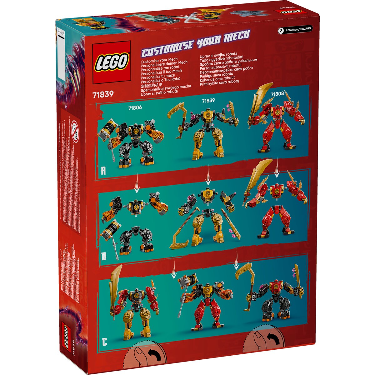 LEGO NINJAGO ROBOTUL DE LUPTA SPINJITZU A LUI ARIN 71839
