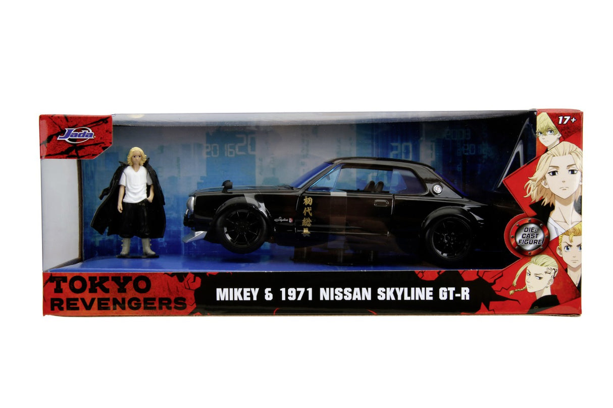 JADA SET TOKYO REVENGERS FIGURINA METALICA 7CM SI MASINUTA NISSAN SKYLINE GTR SCARA 1 LA 24