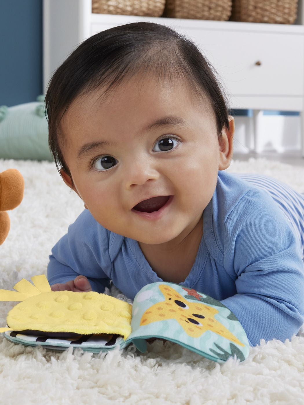 FISHER PRICE JUCARIE SENZORIALA 2 IN 1 TUMMY TIME VIDRA PENTRU BEBELUSI