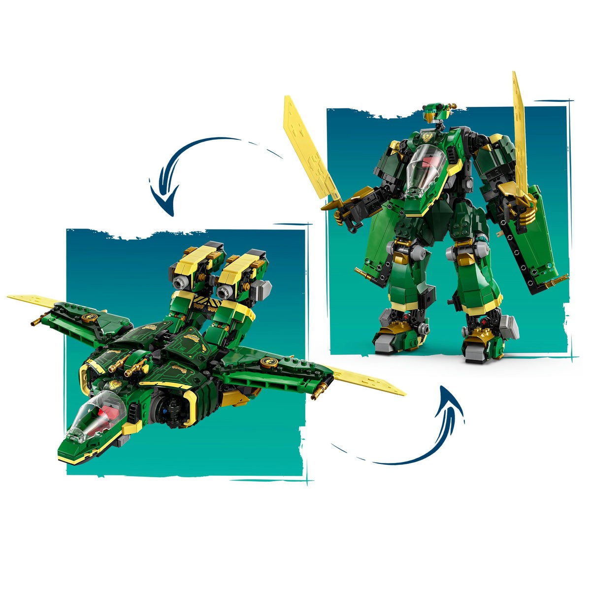 LEGO NINJAGO ROBOTUL AVION CU REACTIE AL LUI LLOYD 71845
