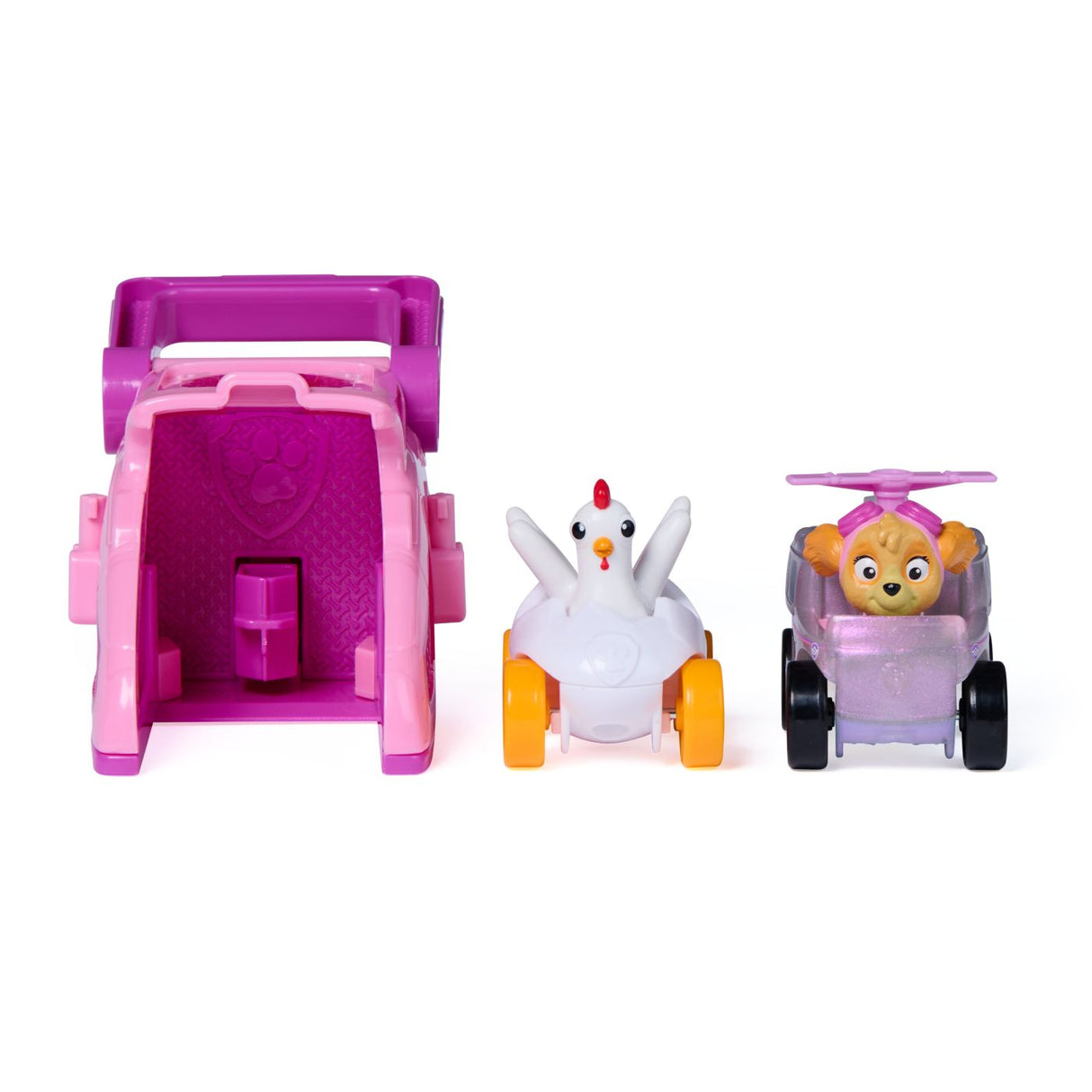 PATRULA CATELUSILOR SET FIGURINA SKYE SI VEHICUL CU LANSATOR