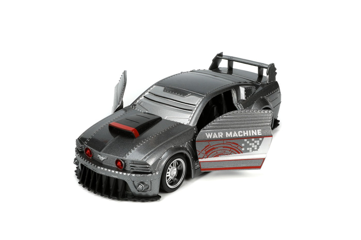 JADA MARVEL MASINUTA METALICA FORD MUSTANG SCARA 1:32 SI FIGURINA METALICA WAR MACHINE