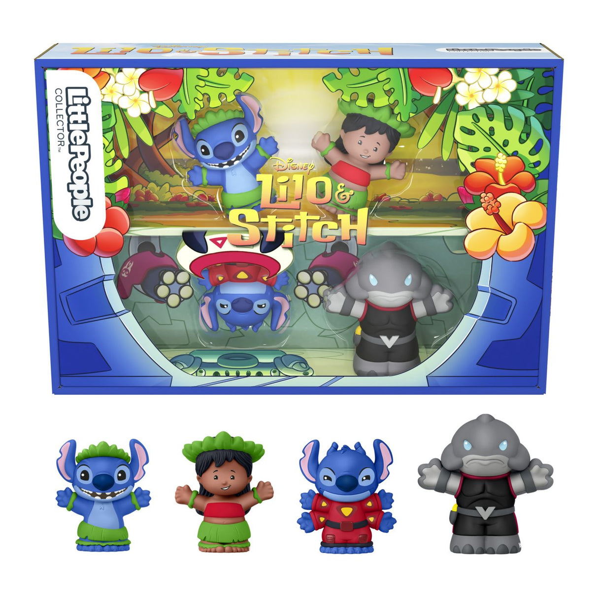 FISHER PRICE LITTLE PEOPLE COLLECTOR DISNEY LILO SI STITCH SET 4 FIGURINE