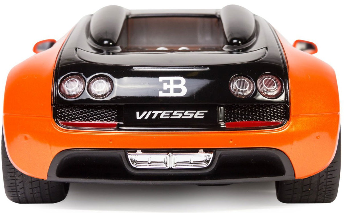 MASINA CU TELECOMANDA BUGATTI GRAND SPORT VITESSE PORTOCALIE CU SCARA 1 LA 18
