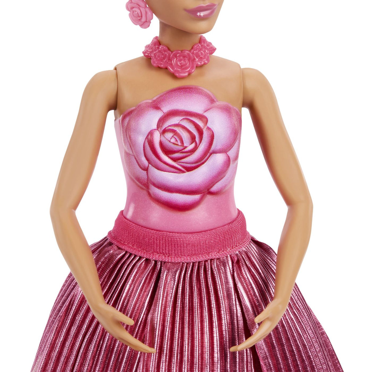 BARBIE PETAL POP SET PAPUSA BARBIE TRANDAFIR ROSU SI ACCESORII