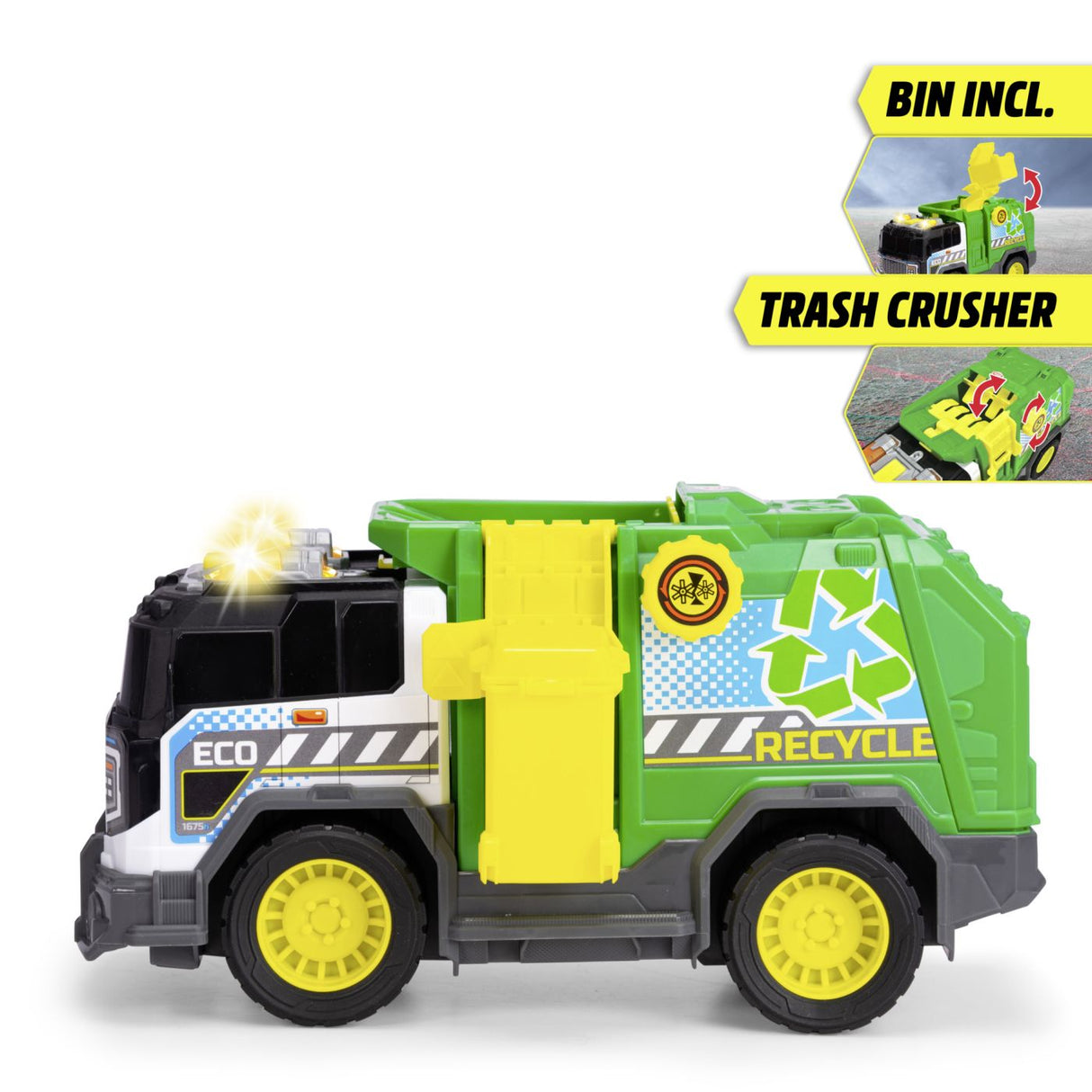 DICKIE CAMION DE RECICLARE CU LUMINI SI SUNETE 30CM