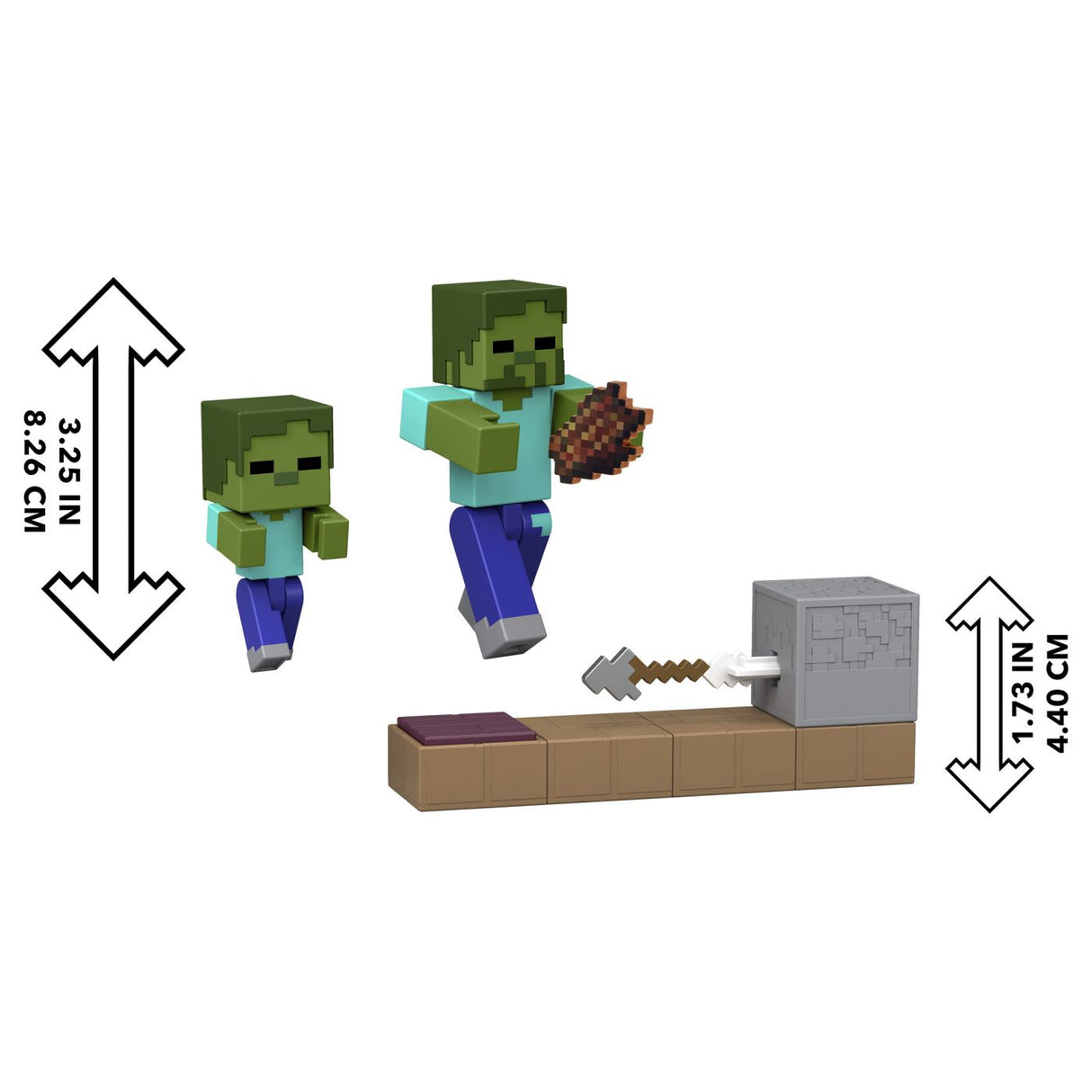 MINECRAFT REDSTONE CHARGED SET CAPCANA CU SAGETI PENTRU ZOMBI FIGURINA CU ACCESORII