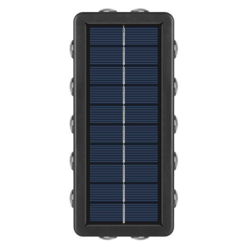 Lampa Solara, Vivimall, 8+4 LED, Lumina Alba/Calda, din ABS+PC, 8 x 17.7 x 3.7 cm, Negru