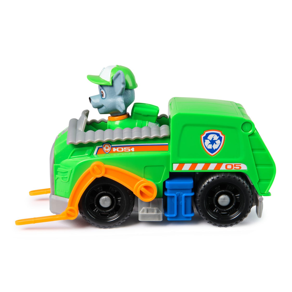 PATRULA CATELUSILOR SET VEHICUL DE BAZA CAMIONUL DE RECICLARE SI FIGURINA ROCKY