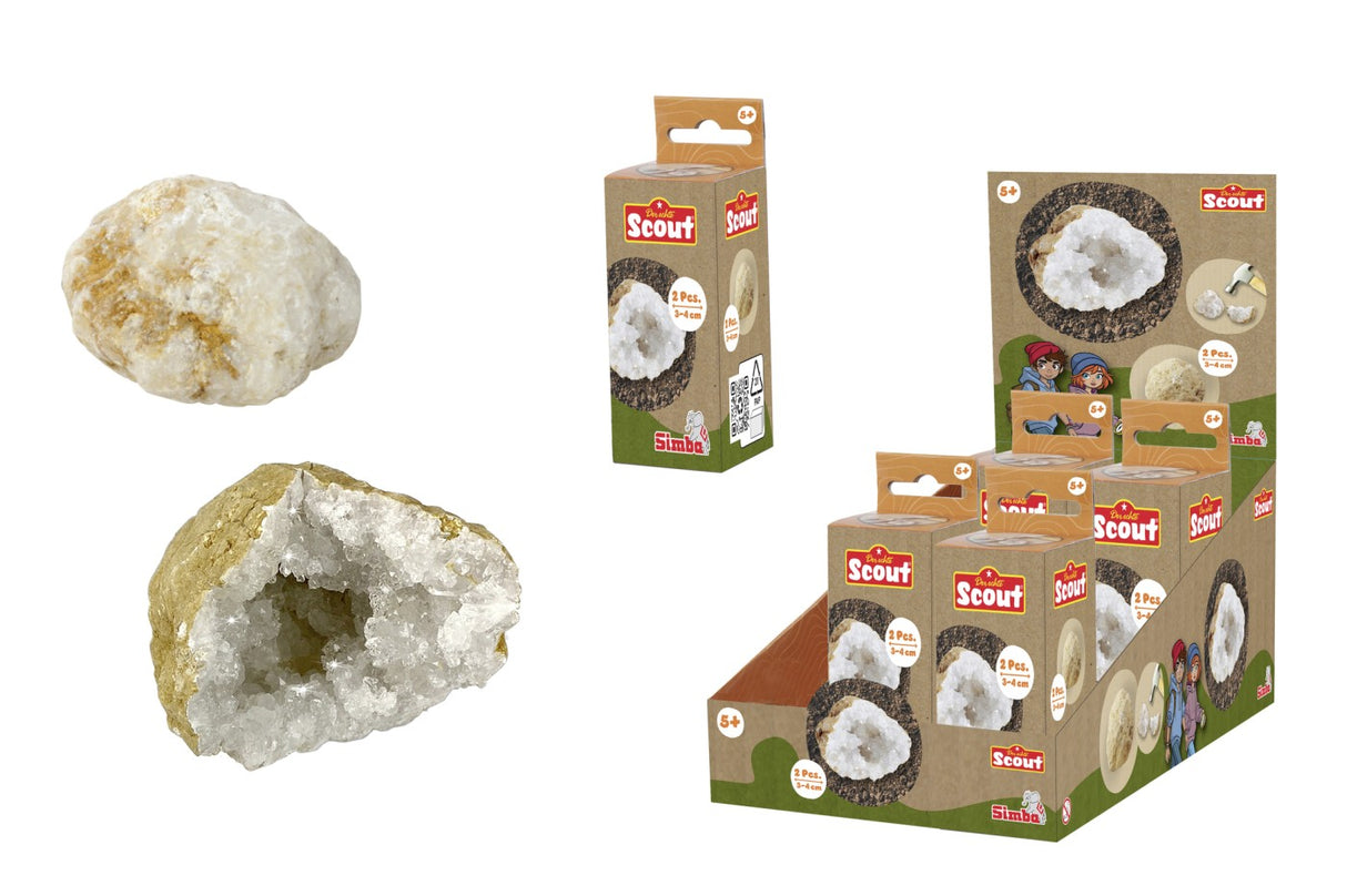 SIMBA SET GEOLOGIE 2 GEODE DE CRISTAL
