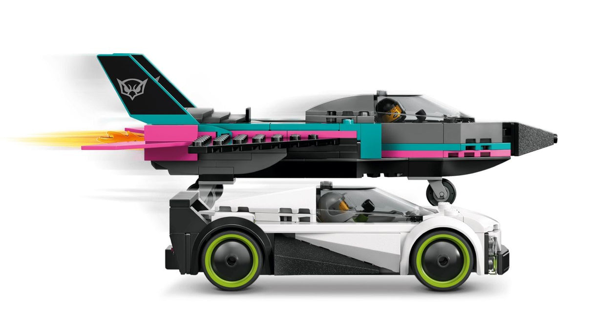 LEGO CITY AVION CU REACTIE VS MASINA 60489