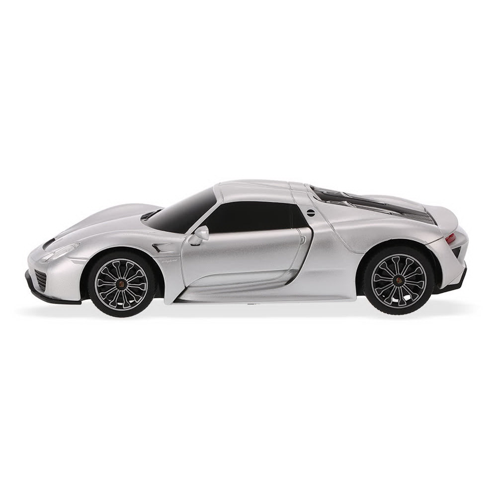 MASINA CU TELECOMANDA PORSCHE 918 SPYDER ARGINTIU CU SCARA 1 LA 24