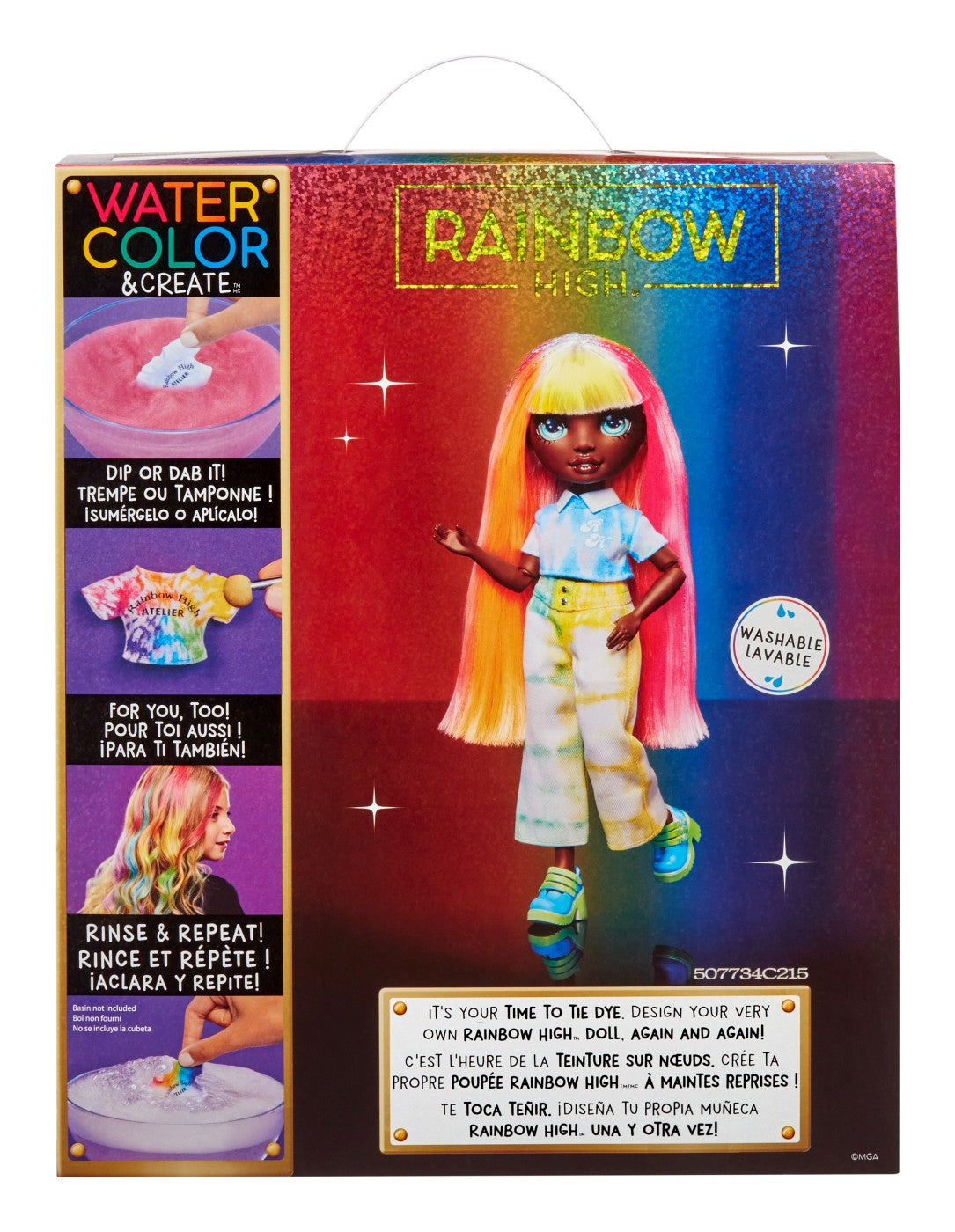 RAINBOW HIGH WATERCOLOR CREATE PAPUSA OCHI VERZI