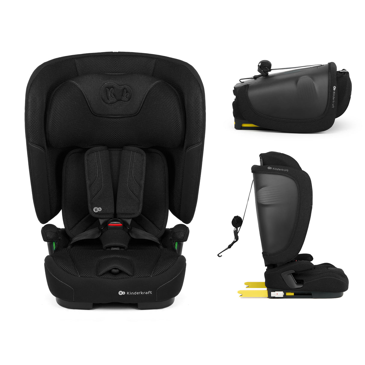 SCAUN AUTO KINDERKRAFT FIX2GO 76-150 CM, BLACK