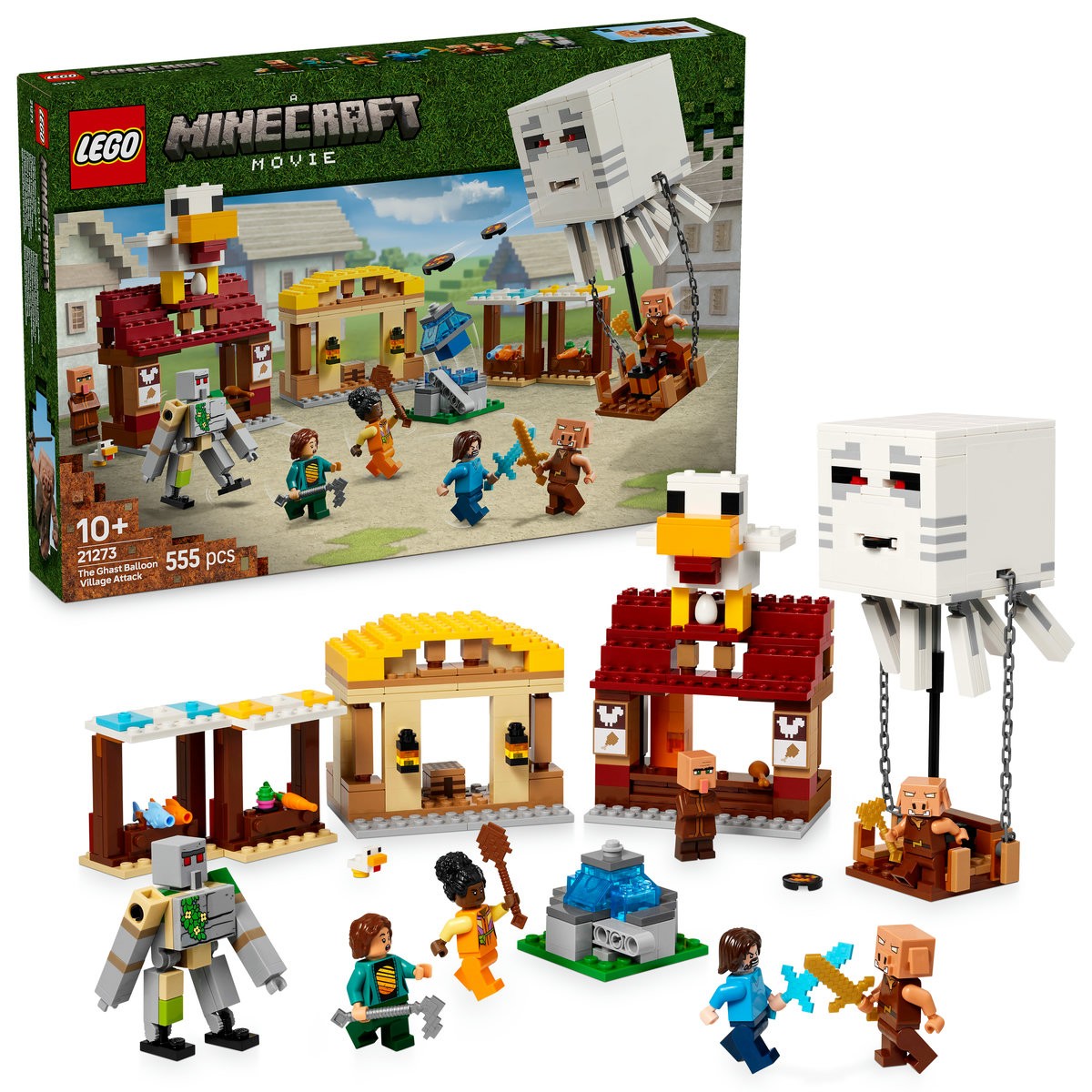 LEGO MINECRAFT ATACUL BALOANELOR GHAST ASUPRA SATULUI 21273