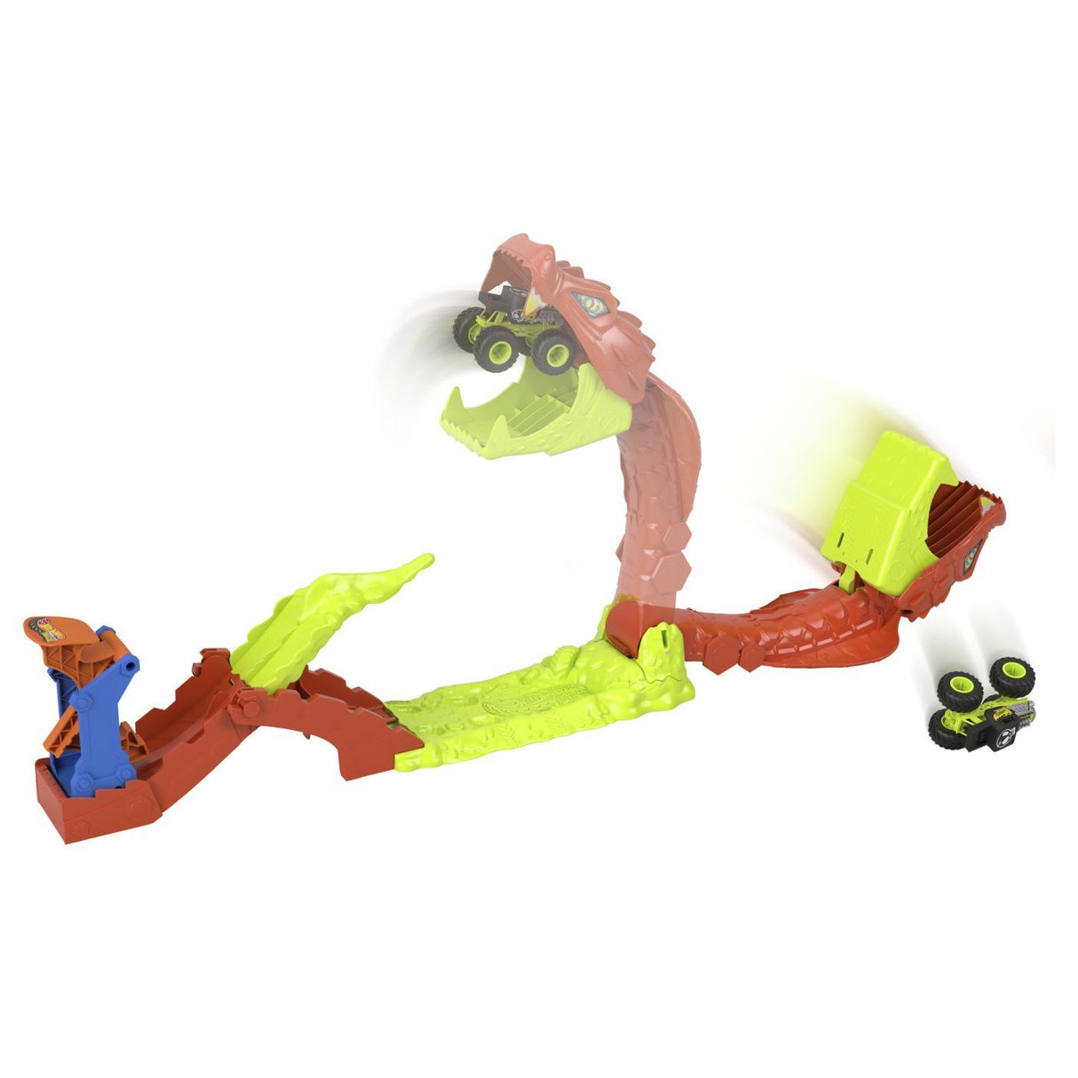 HOT WHEELS MONSTER TRUCK SET DE JOACA PISTA INVINGE SARPELE URIAS CU MASINUTA BONE SHAKER INCLUSA