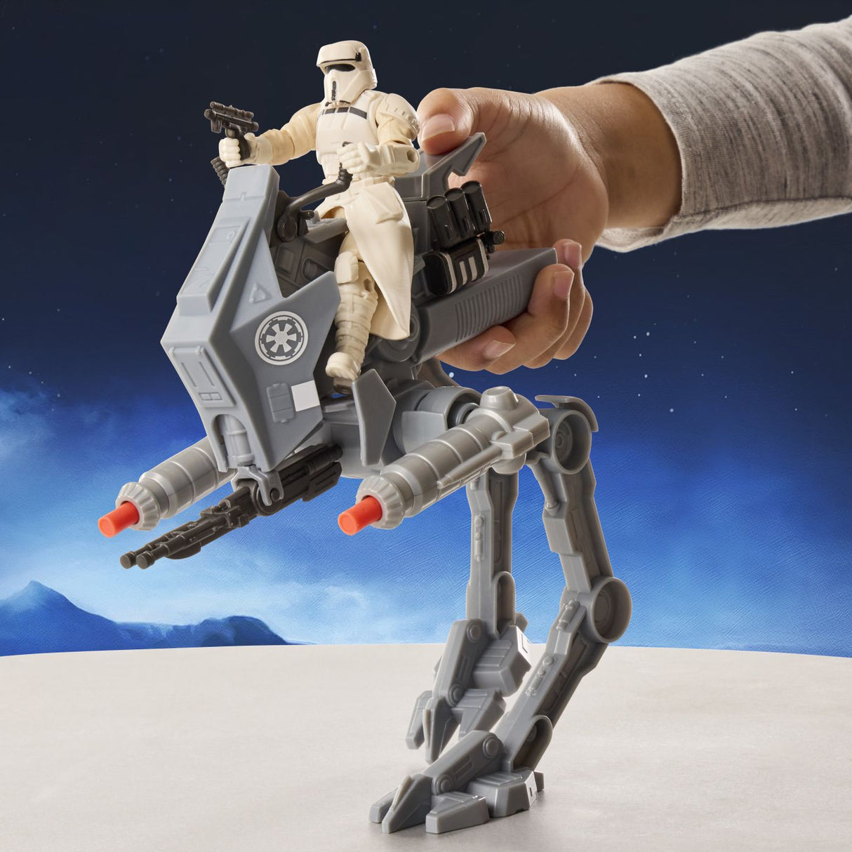 STAR WARS MANDALORIAN SI GROGU ACTION VERSE SET FIGURINA IMPERIAL DRIVER SI VEHICUL AR RT CU ACCESORII