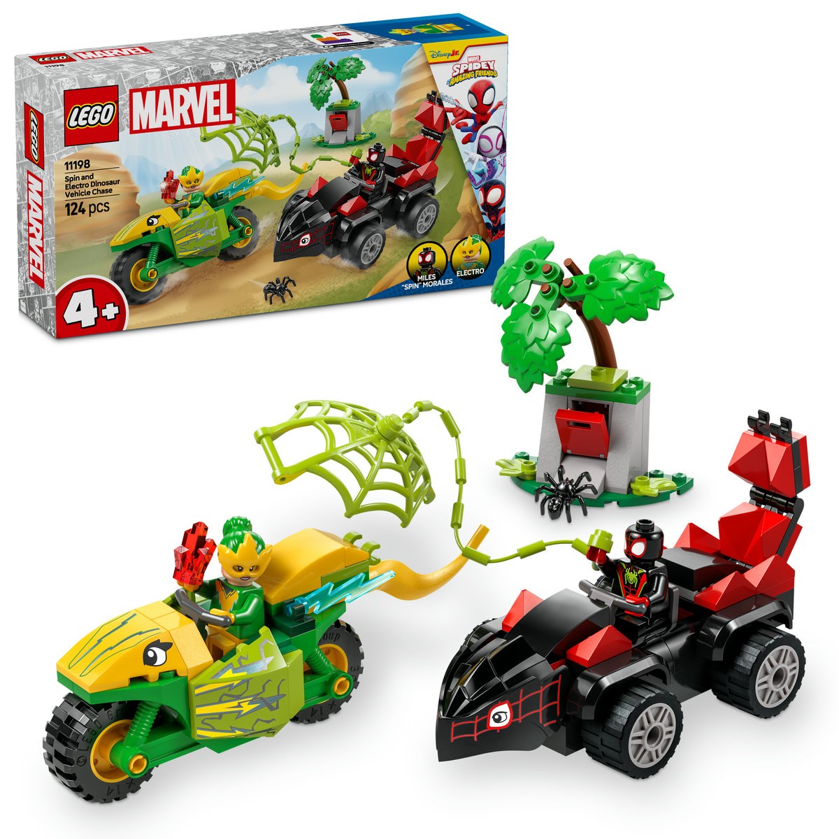LEGO SPIDEY SPIN SI ELECTRO IN DINO-VEHICULE 11198