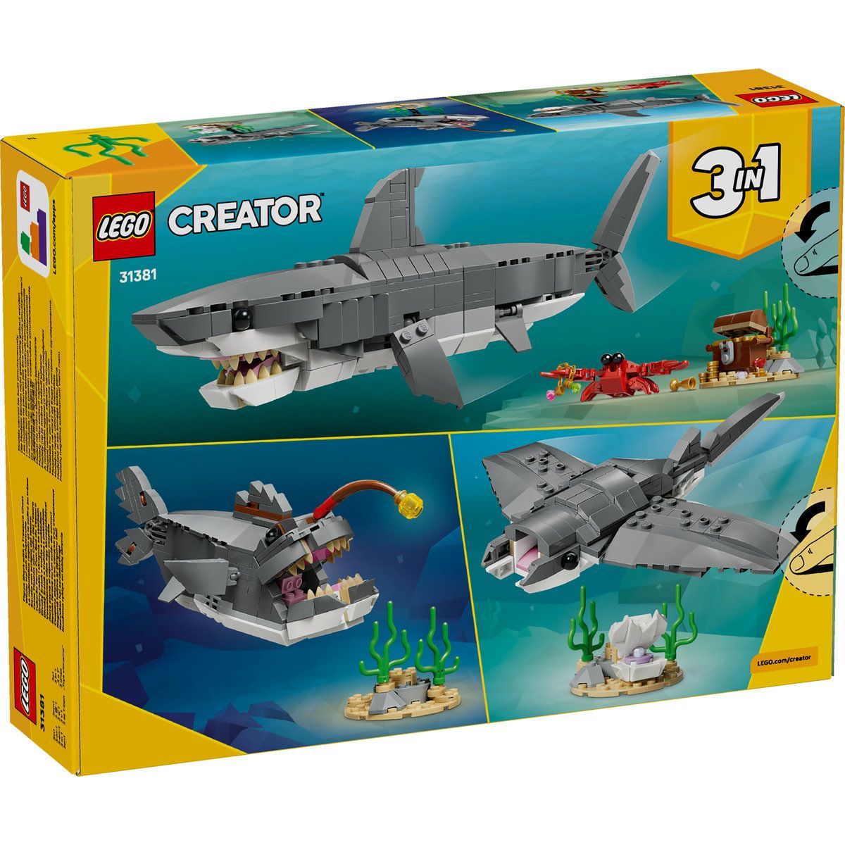 LEGO CREATOR RECHIN FEROCE CU UN CUFAR DE COMORI 31381