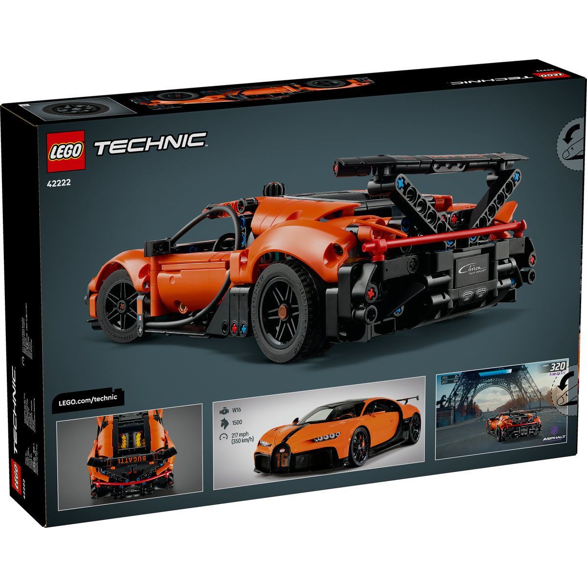 LEGO TECHNIC HIPERMASINA BUGATTI CHIRON PUR SPORT 42222