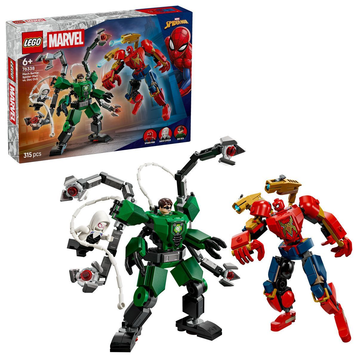 LEGO MARVEL BATALIA ROBOTILOR OMUL PAIANJEN VS DOC OCK 76338
