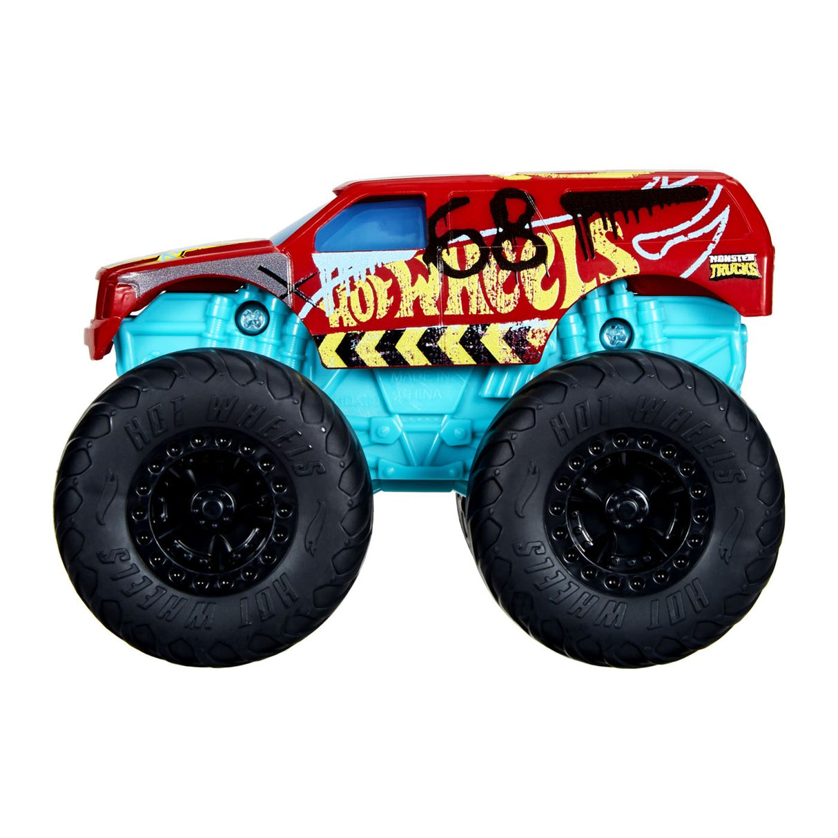 HOT WHEELS MONSTER TRUCK ROARIN WRECKERS DEMO DERBY CU FUNCTII SI SUNETE SCARA 1:43