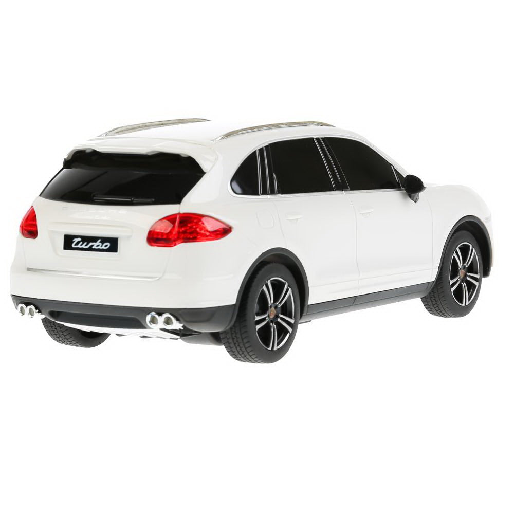 MASINA CU TELECOMANDA PORSCHE CAYENNE TURBO ALB CU SCARA 1 LA 24