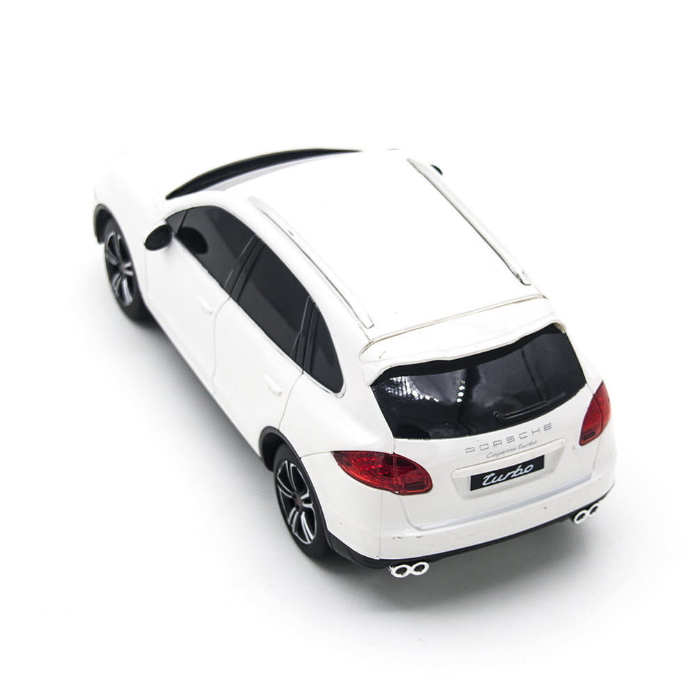 MASINA CU TELECOMANDA PORSCHE CAYENNE TURBO ALB CU SCARA 1 LA 24