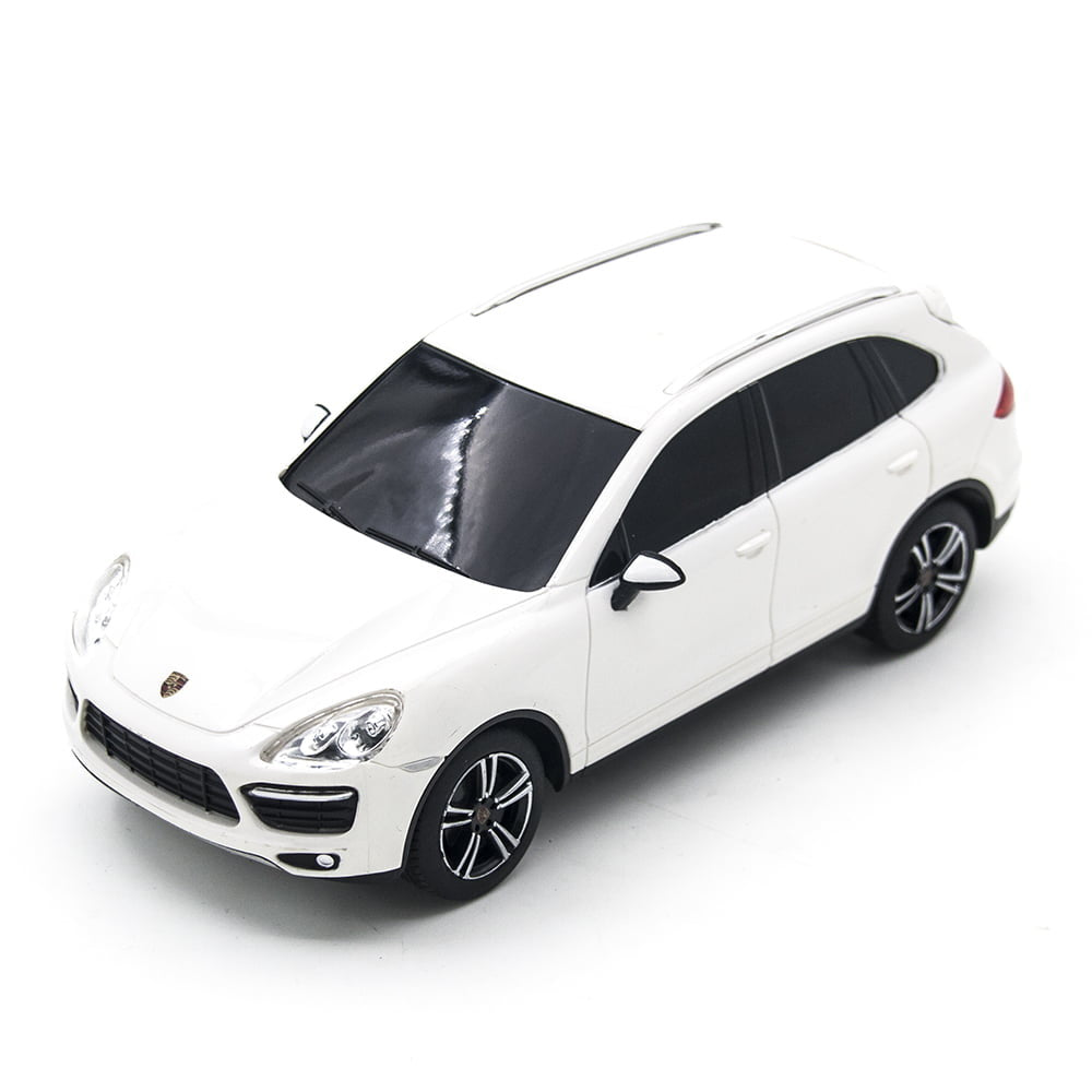 MASINA CU TELECOMANDA PORSCHE CAYENNE TURBO ALB CU SCARA 1 LA 24