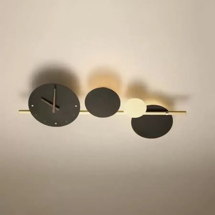 Aplica Led Bryson Ceas Integrat Negru - vivimall.ro