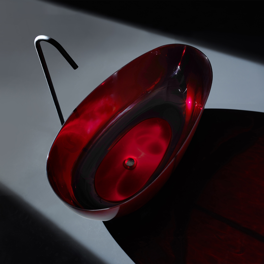 Cada Freestanding, Ovala, Burgundy Red, Rasina - vivimall.ro