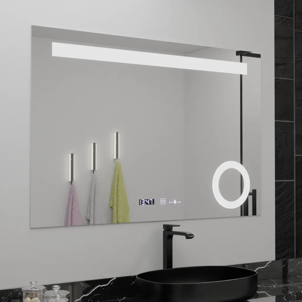 Oglinda Led Rectangulara, Absolu Motionglow Marcello, Sistem Dezaburire, Ceas & Termometru, Lupa Cosmetica - vivimall.ro